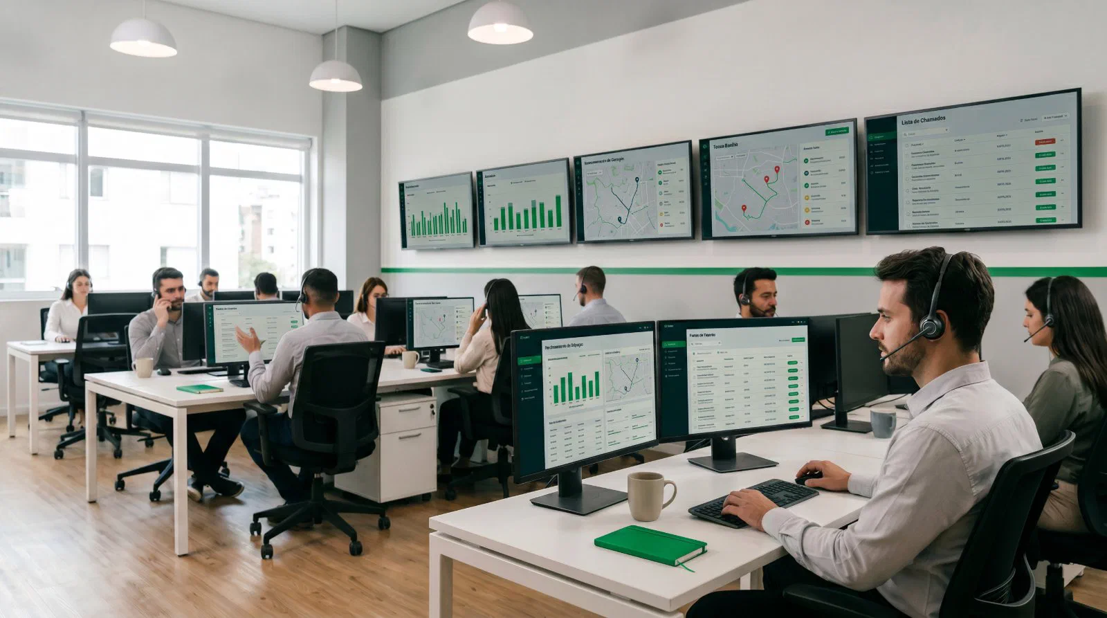 Torre de controle FleetZip — operadores e dashboards